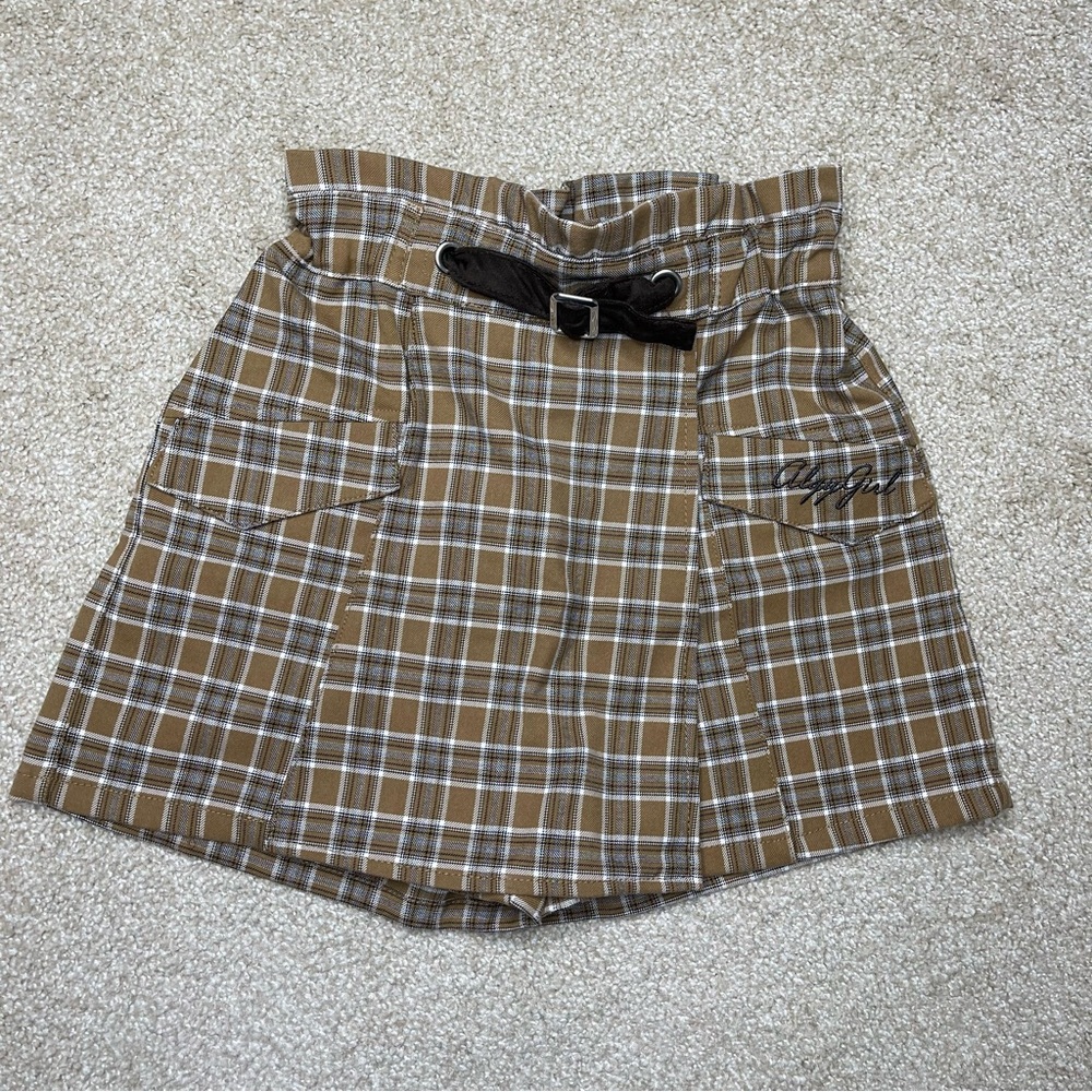 Japanese Brand ALGY Girl Plaid Skort / Shorts Youth Size 140-150 (10-12)